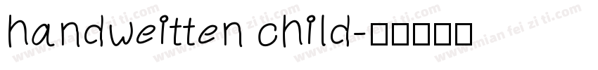 handweitten child字体转换